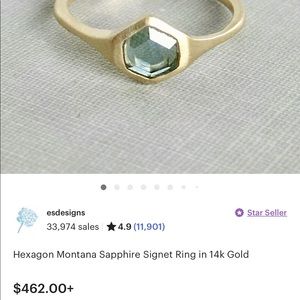 Sapphire hexagon ring